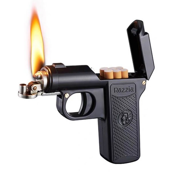 Bật lửa thủ công hình cây súng kèm khay đựng thuốc lá Razzia TC26