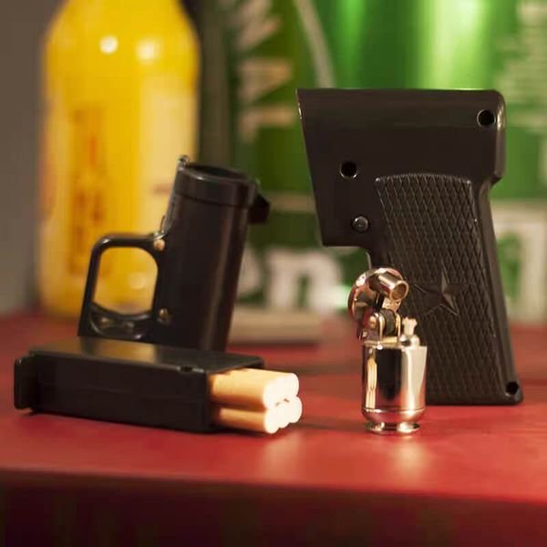 Bật lửa thủ công hình cây súng kèm khay đựng thuốc lá Razzia TC26