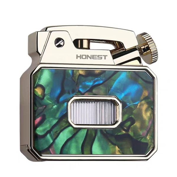 Bật lửa xăng đá Honest đánh lửa tự động có ô cửa trong suốt BCZ 849