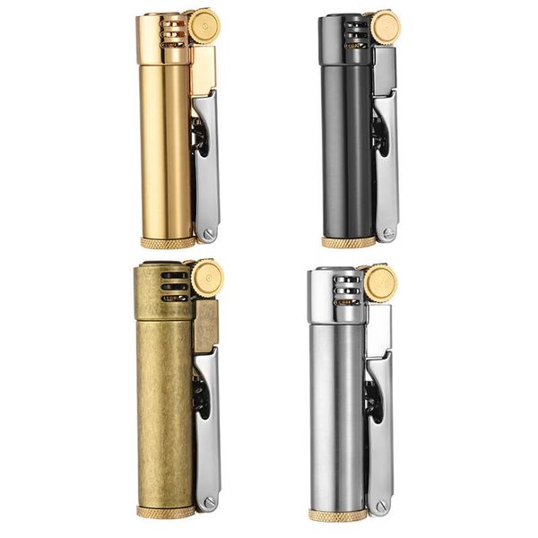 Bật lửa xăng đá Derui kèm bộ dụng cụ mở nắp rượu DR518