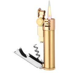 Bật lửa xăng đá Derui kèm bộ dụng cụ mở nắp rượu DR518