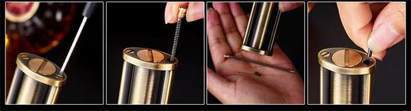 Bật lửa xăng đá phong cách giả cổ retro DC1-2