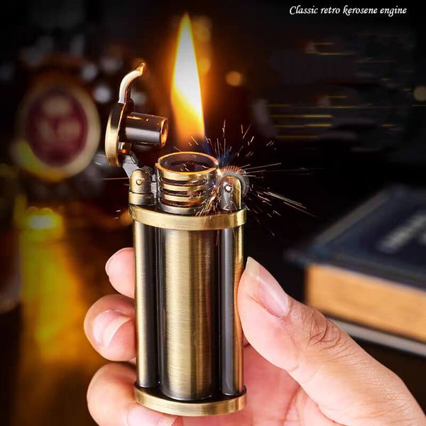 Bật lửa xăng đá phong cách giả cổ retro DC1-2