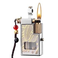 Bật lửa xăng đá chính hãng Chief có móc treo bình xăng lộ thiên kèm chốt bơm CF706