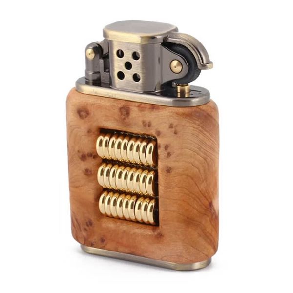 Bật lửa bọc gỗ xăng đá độc lạ Chief CF217