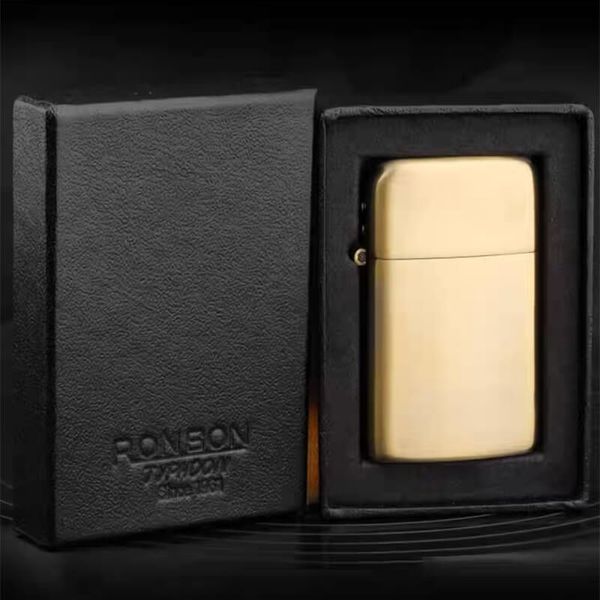 Bật Lửa Chính Hãng Mỹ Ronson Đồng Khối Trơn R06