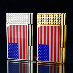 Dupont Xăng Đá 1 Lỗ Sơn Mài Chủ Đề Lá Cờ Mỹ DX09