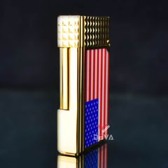 Dupont Xăng Đá 1 Lỗ Sơn Mài Chủ Đề Lá Cờ Mỹ DX09