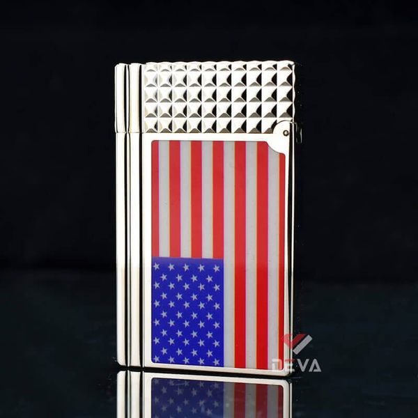 Dupont Xăng Đá 1 Lỗ Sơn Mài Chủ Đề Lá Cờ Mỹ DX09