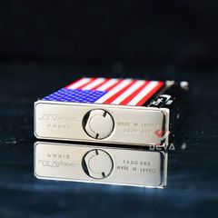 Dupont Xăng Đá 1 Lỗ Sơn Mài Chủ Đề Lá Cờ Mỹ DX09