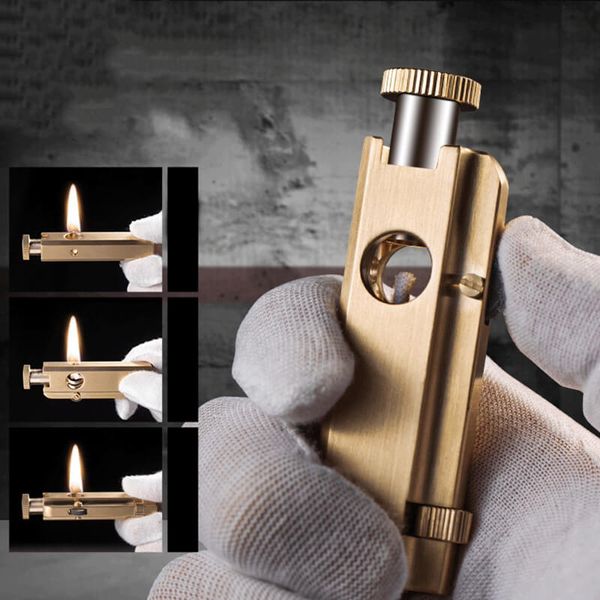 Bật lửa thủ công Đồng nguyên khối độc lạ TC27