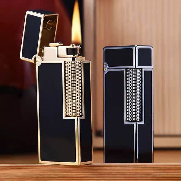 Bật lửa xăng đá chính hãng Zorro sơn mài đen dáng nhỏ Z728