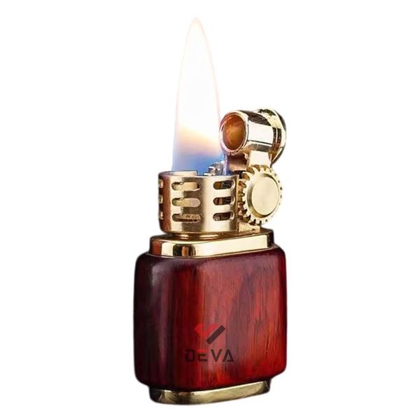 Bật lửa xăng đá chính hãng Zorro đồng nguyên khối bọc gỗ Z588G