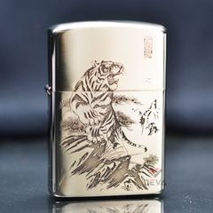 Bật lửa xăng đá Zorro Vỏ Dày Khắc Hình 3D Z902S-H