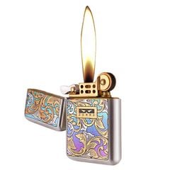 Bật lửa xăng đá chính hãng Zorro dáng nhỏ sơn hoa văn cổ điển Z790