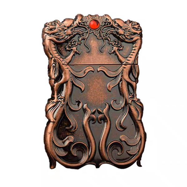 Bật lửa xăng độc lạ rồng nhả ngọc đỏ Zorro Z610