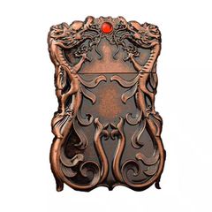 Bật lửa xăng độc lạ rồng nhả ngọc đỏ Zorro Z610