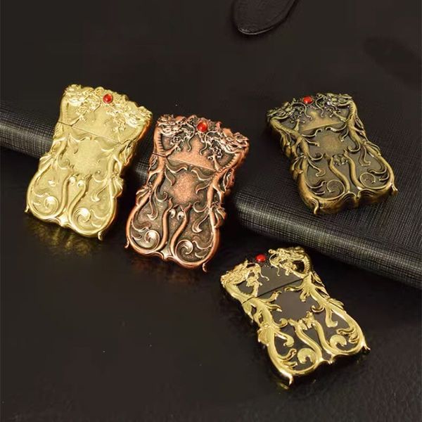 Bật lửa xăng độc lạ rồng nhả ngọc đỏ Zorro Z610