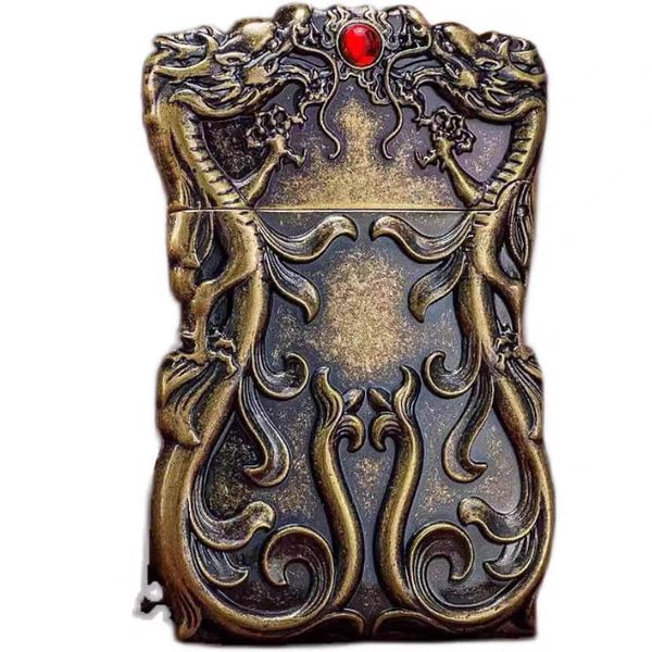 Bật lửa xăng độc lạ rồng nhả ngọc đỏ Zorro Z610