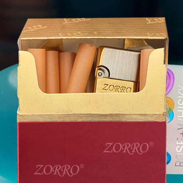 Bật lửa xăng đá chính hãng Zorro mini siêu nhỏ gọn Z668