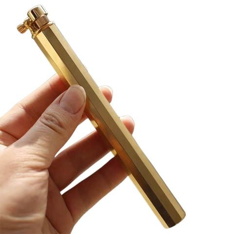 Bật lửa thủ công Đồng nguyên khối độc lạ cán dài TC31
