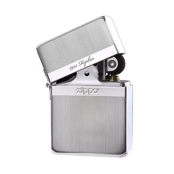 Zippo Tái Bản 1935 Bản Lề Ngoài Vân Nhỏ Kẻ Dọc ZN197