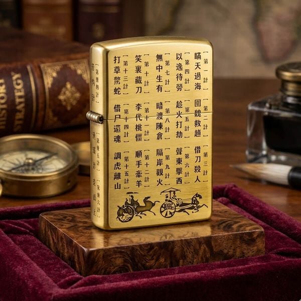 Zippo 36 Kế Khổng Minh - Biểu Tượng Trí Tuệ & Mưu Lược Đỉnh Cao Z33