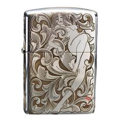 Zippo Bạc Khối Hoa Văn Hình Cô Gái Sexy BK25