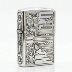 Zippo Bạc Khối Armor Khắc Marlboro BK09