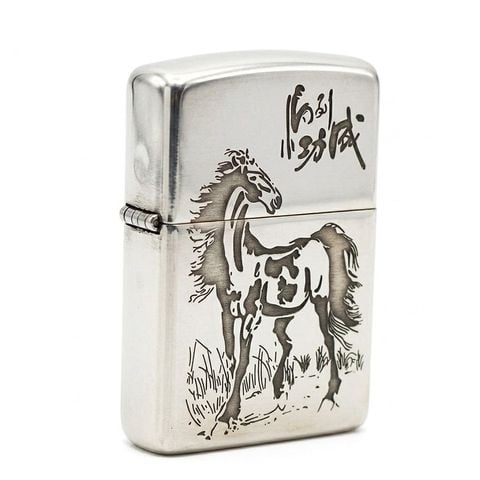 Zippo Bạc Khối Armor Bản Giới Hạn Hình Ngựa BK21
