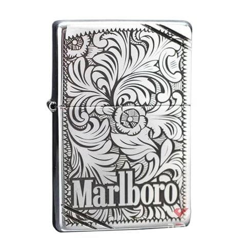 Bạc khối chặt góc khắc hoa văn Marlboro BK60