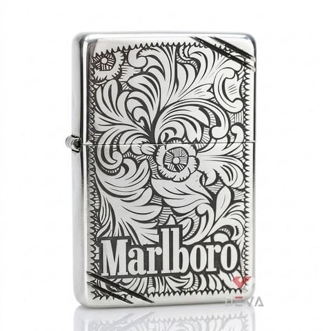 Bạc khối chặt góc khắc hoa văn Marlboro BK60
