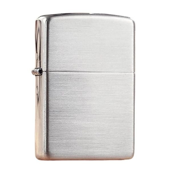 Zippo Bạc Khối Vỏ Nhám Trơn BK03