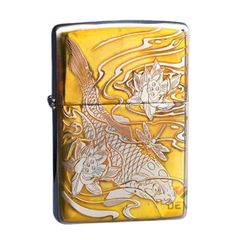 Zippo Khắc Sâu Cá Chép Trong Đầm Sen ZK115