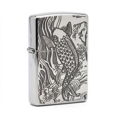 Zippo khắc hình cá chép ZD36