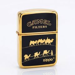 Zippo Tái Bản 1941 Mạ Vàng Sơn Chủ Đề Thương Hiệu Camel ZN176