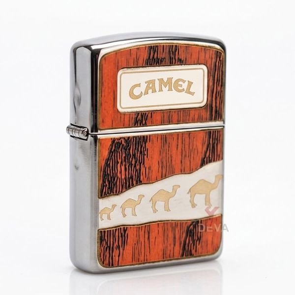 Zippo Armor xuất Nhật Ốp Gỗ Chủ Đề Camel Bản Giới Hạn ZN348