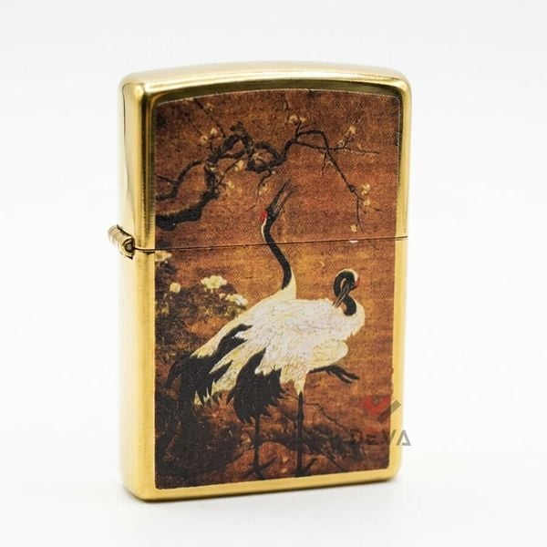 Zippo In Bức Tranh Bạch Hạc Dưới Tán Cây Đào ZN276