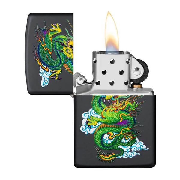 Zippo Sơn Hình Thanh Long Bay Lượn Z143