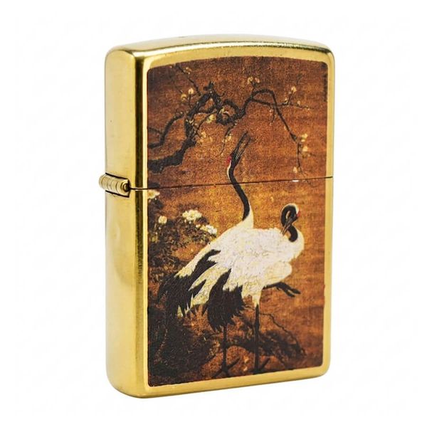 Zippo In Bức Tranh Bạch Hạc Dưới Tán Cây Đào ZN276