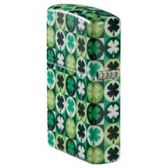 Zippo cỏ 4 lá Clover phát quang Z195