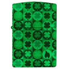 Zippo cỏ 4 lá Clover phát quang Z195