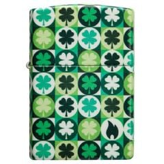 Zippo cỏ 4 lá Clover phát quang Z195