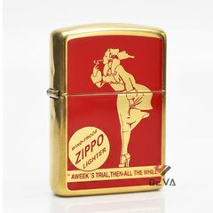 Zippo Armor mạ vàng sơn chủ đề Slogan Zippo ZN308