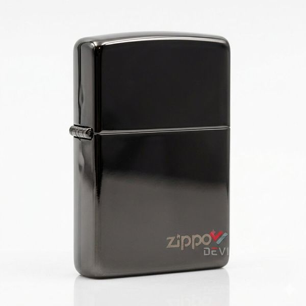 Zippo Mỹ chính hãng mạ Chrome đen bóng Black Ice ZT14