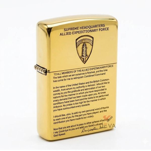 Zippo Khắc Bộ Chỉ Huy Lực Lượng Viễn Chinh Đồng Minh ZN363
