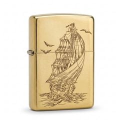 Zippo đồng khắc hình thuyền ZK160