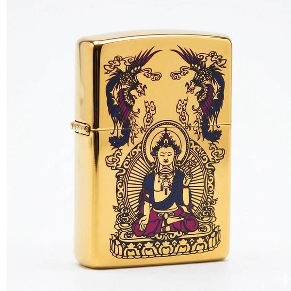 Zippo Khắc Hình Đức Liên Hoa Thủ Bồ Tát ZN34