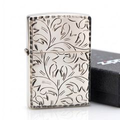 Khắc hoa văn màu bạc cổ Antique ZN52