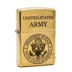 Zippo Vàng Khắc CNC Logo Bộ Ngoại Giao Hoa Kỳ ZK170